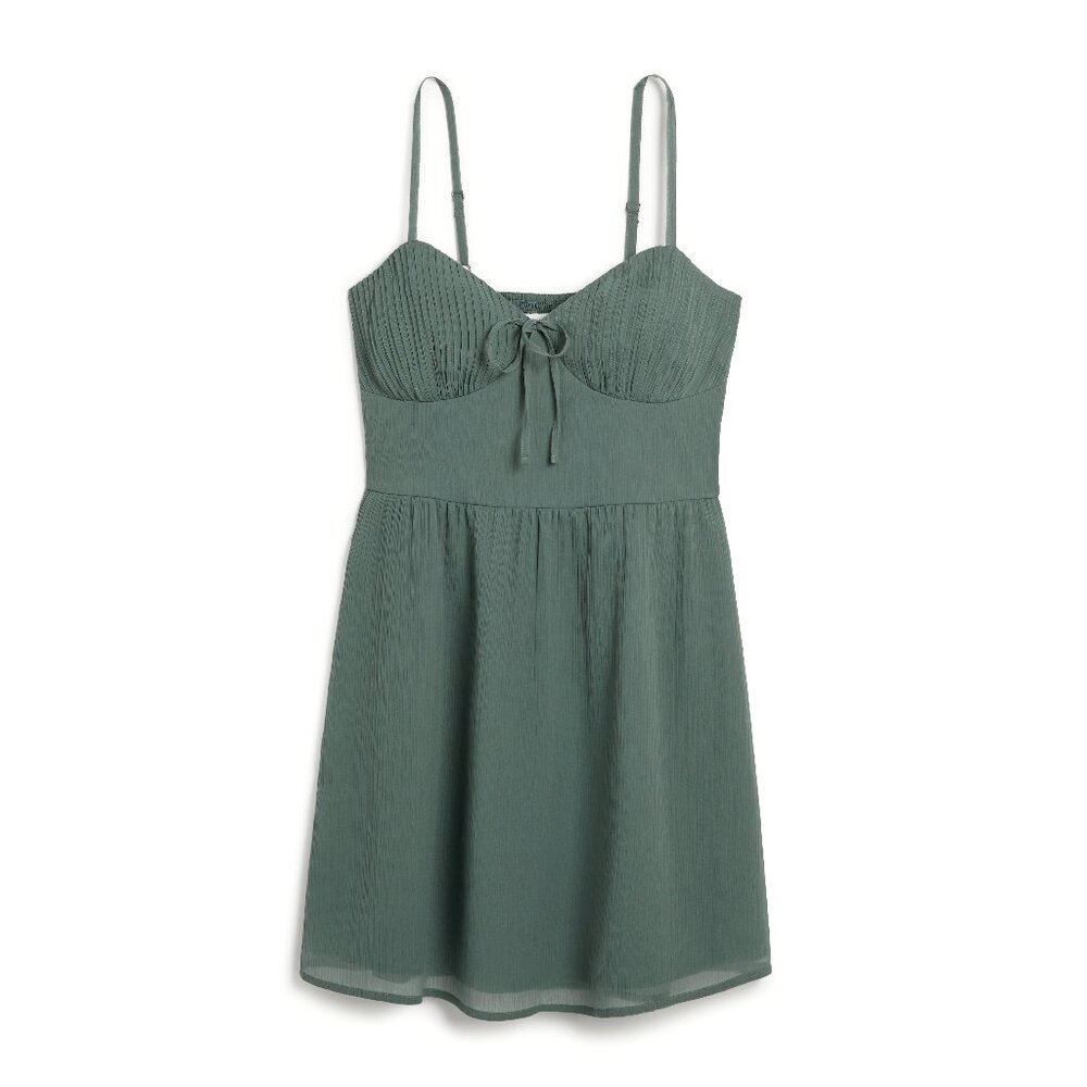 NWT Hollister Pleated Bust Chiffon Mini Dress - S